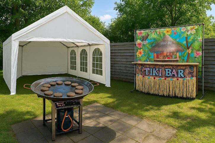 Te huur Barbecue, Tent, Cocktailbar en koelkast, Hobby en Vrije tijd, Feestartikelen | Verhuur, Zo goed als nieuw, Overige, Ophalen