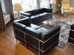 LC 2 Corbusier Replica Bankstel zwart leder, Huis en Inrichting, Minder dan 75 cm, 150 tot 200 cm, Ophalen of Verzenden, Zo goed als nieuw