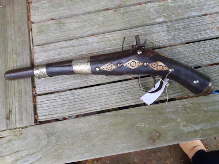 Antiek Oriëntaals Vuursteenpistool - Vrijgesteld/Onklaar, Antiek en Kunst, Antiek | Overige Antiek, Ophalen of Verzenden