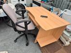 Bureau 110x60x76 en bureaustoel, Ophalen, Met wielen, Zo goed als nieuw, Bureau