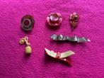 Vintage 6 celluloid en early plastic broches, retro, Overige materialen, 4 tot 7 cm, Gebruikt, Overige kleuren