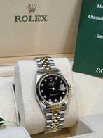 Rolex datejust 31mm yellow gold/steel black diamond dial’s, Rolex, Polshorloge, Overige materialen, Ophalen of Verzenden