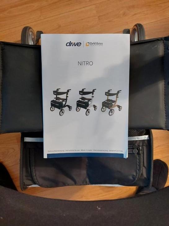 Rollator Drive Nitro, lichtgewicht en inklapbaar, Diversen, Looprekken, Nieuw, In hoogte verstelbaar, Lichtgewicht, Verzenden