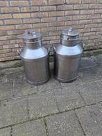 2 GAVE RVS MELKBUS/MELKBUSSEN CARBID BUS BUSSEN 40 LITER, Ophalen of Verzenden, Zo goed als nieuw