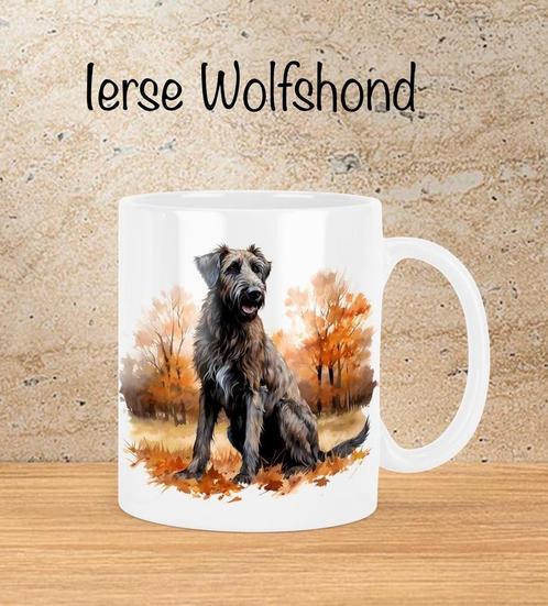 Ierse Wolfshond Herfstmok, Huis en Inrichting, Keuken | Servies, Nieuw, Kop(pen) en/of Schotel(s), Overige stijlen, Ophalen of Verzenden