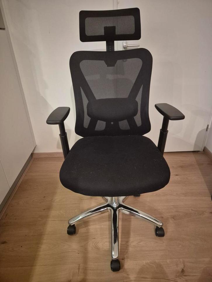 Verstelbare Bureaustoel - Ergonomisch Design, Huis en Inrichting, Bureaustoelen, Gebruikt, Bureaustoel, Zwart, Ergonomisch, Ophalen