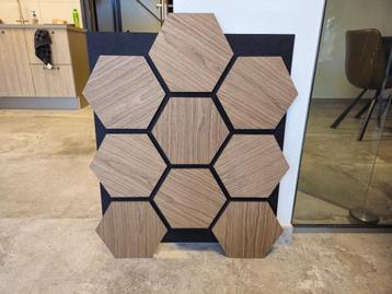 Akoestisch hexagon paneel - 3 kleuren - 76x62x2cm beschikbaar voor biedingen