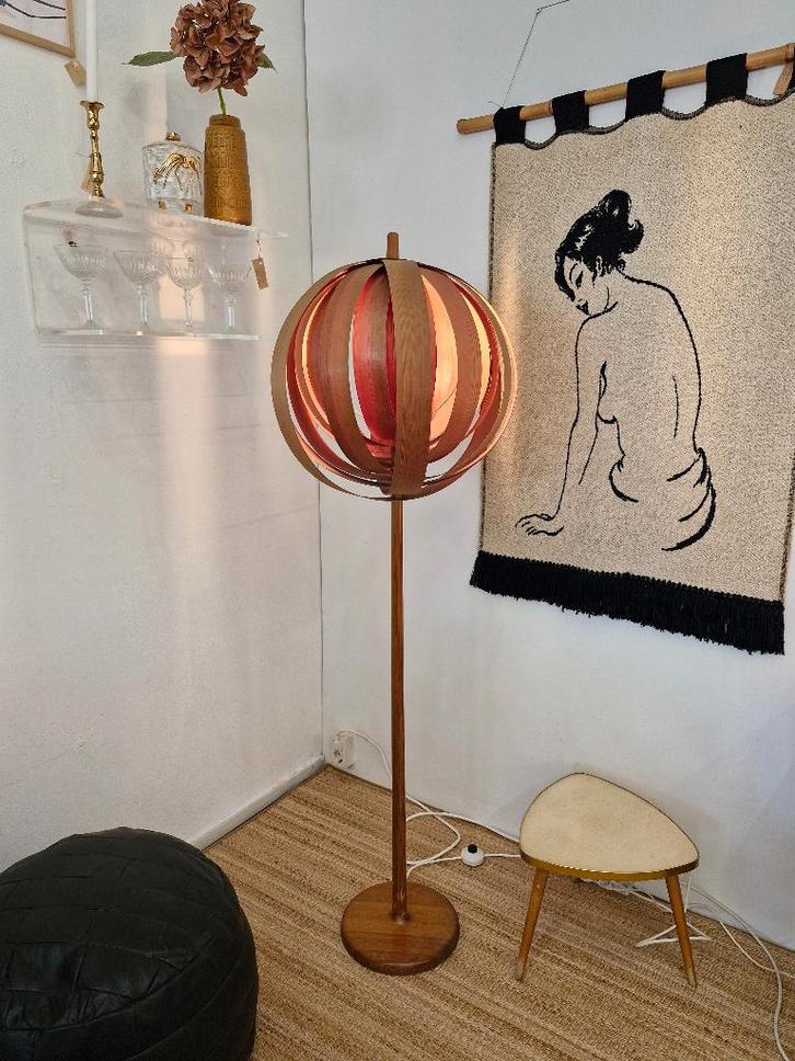 Vintage Deens design vloerlamp Moonlamp Hans Agne Jacobsson, Huis en Inrichting, Lampen | Vloerlampen, Gebruikt, 150 tot 200 cm