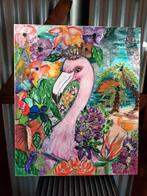 Flamingo Eigen werk @bian_is_painting, Nieuw, Schilderij, Ophalen of Verzenden