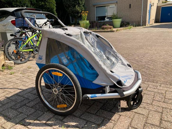 XLC Duo Fietskar - Kinderkar, Fietsen en Brommers, Fietsaccessoires | Aanhangers en Karren, Gebruikt, Kinderkar, 40 tot 60 kg