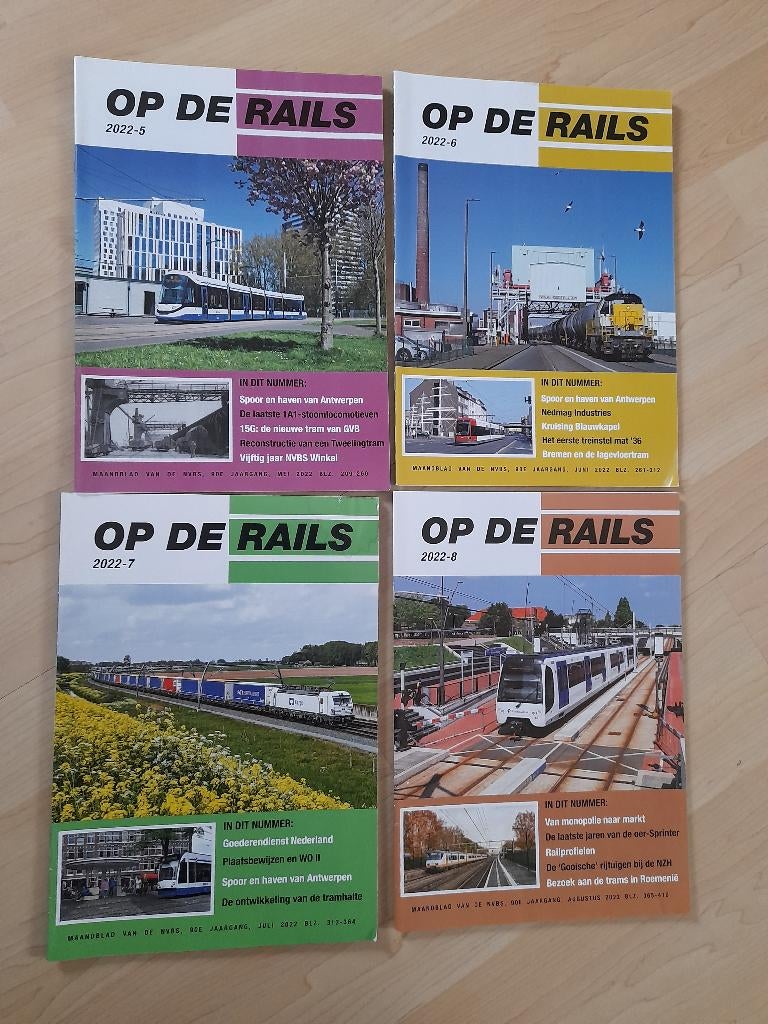 TIJDSCHRIFT  OP DE RAILS  2022  nummer 5 tm 11, Ophalen of Verzenden, Zo goed als nieuw, Overige typen