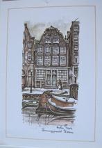 Anton Pieck - Brouwersgracht Amsterdam, Verzamelen, Ansichtkaarten | Themakaarten, Verzenden, 1980 tot heden, Gelopen, Stad of Dorp