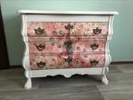 Mooi brocante buikkastje gerestyled, Ophalen, 50 tot 100 cm, Zo goed als nieuw, 3 of 4 laden