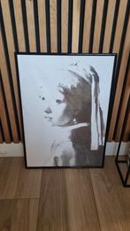 Lijst met poster print meisje met de parel schilderij, Ophalen, 50 tot 75 cm, 50 tot 75 cm