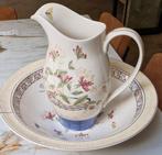 Wedgwood Sarah's Garden Queen's Ware 1997 Halo Jug & Basin, Antiek en Kunst, Antiek | Servies los, Ophalen