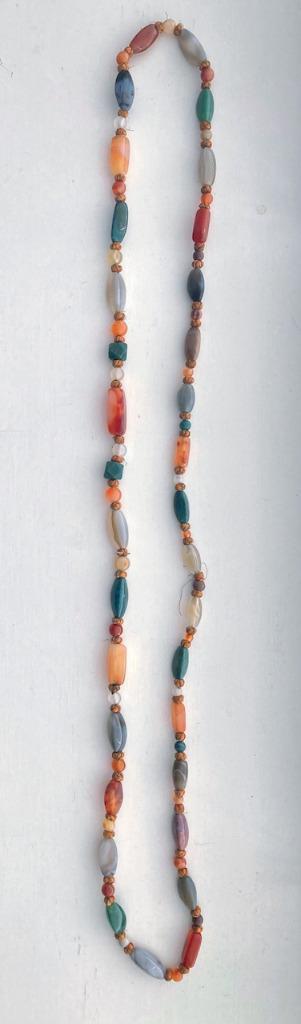 Vintage Ketting met o.a. Agaath, carneool enz beschikbaar voor biedingen