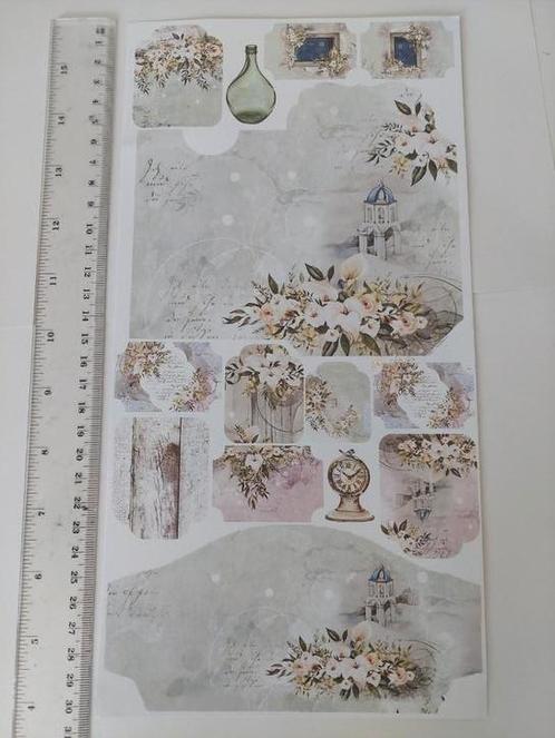 Vel papier Vintage, Hobby en Vrije tijd, Kaarten | Zelf maken, Nieuw, Overige thema's, Ophalen