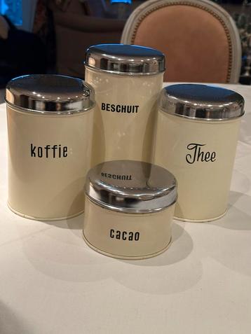 Vintage Brabantia Voorraadblikken Set van 4 stuks beschikbaar voor biedingen