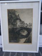 Brugge, (Belg) Mooie ets van BARTEL, Antiek en Kunst, Kunst | Etsen en Gravures, Ophalen of Verzenden