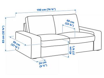 2 persoonsbank ikea kivik - afbeelding 3
