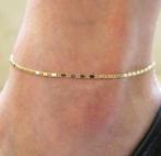 Fashion goud verguld en zilveren enkelkettinkje, Verzenden, Nieuw, Overige materialen
