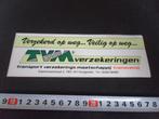 sticker Hoogeveen TVM verzekeringen  Veilig op weg *, Ophalen, Zo goed als nieuw, Sticker