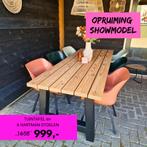 Tuinset, Tuintafel met 6 Hartman tuinstoelen, Tuin en Terras, Ophalen, Gebruikt, Hout