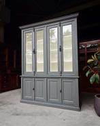 Hoge franse vitrinekast | Chique grijze buffetkast #2352