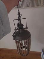 Unieke hanglamp met houten kralen, Huis en Inrichting, Gebruikt, Ophalen of Verzenden, Landelijk, Minder dan 50 cm