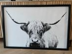 Doek met lijst Schotse hooglander 118/78 cm, Huis en Inrichting, Woonaccessoires | Schilderijen, Tekeningen en Foto's, Ophalen of Verzenden