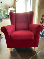 2 bordeaux rode fauteuils, Ophalen, Gebruikt, 75 tot 100 cm, 75 tot 100 cm