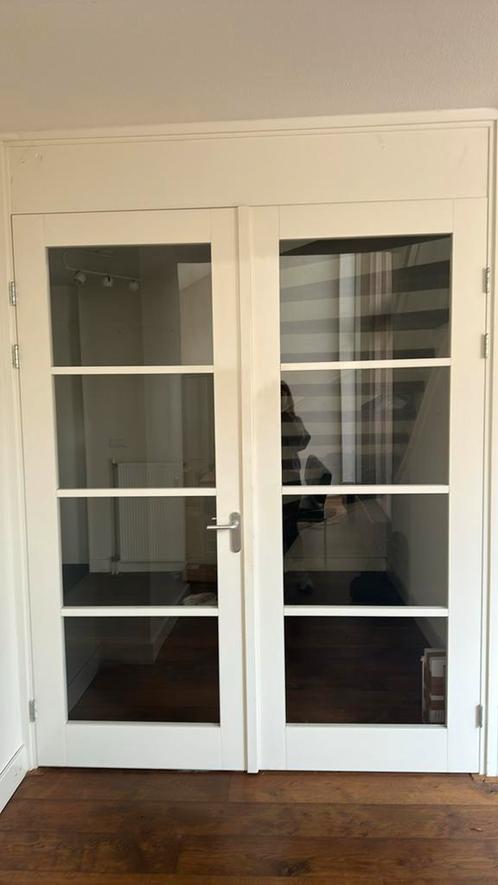 Binnen gangdeuren, Doe-het-zelf en Verbouw, Deuren en Horren, Gebruikt, Binnendeur, 215 cm of meer, 80 tot 100 cm, Glas, Ophalen