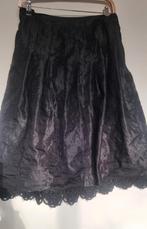 Bandolera zwart rok met gebreede kant, Verzenden, Zwart, Maat 42/44 (L), Zo goed als nieuw