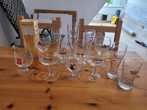 Bierglazen Speciaalbier Duvel, Chouffe, Wieckse, De Leckere, Huis en Inrichting, Keuken | Servies, Zo goed als nieuw, Glas of Glazen