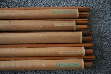 Zes schoolplaten vaderlandse geschiedenis (103 x 70) beschikbaar voor biedingen