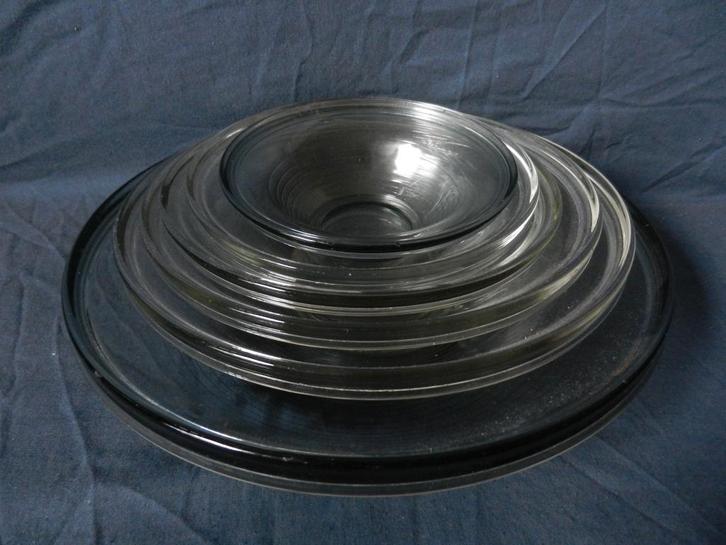 Andries Copier Leerdam 6-delige schalenset servies Primula, Antiek en Kunst, Antiek | Glas en Kristal, Ophalen of Verzenden