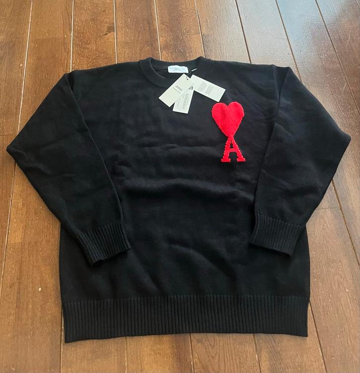 Ami paris zwarte sweater, Kleding | Heren, Truien en Vesten, Nieuw, Maat 48/50 (M), Zwart, Ophalen of Verzenden