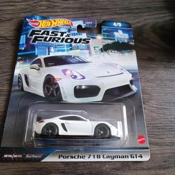 Hot Wheels PREMIUM PORSCHE 718 CAYMAN GT4 FAST & FURIOUS beschikbaar voor biedingen