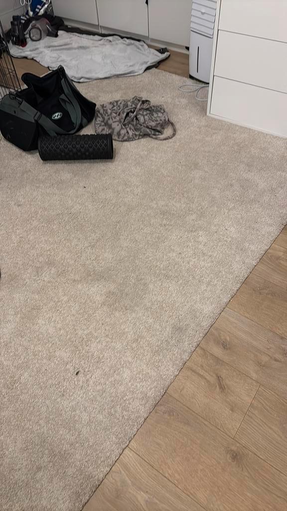 Carpet- big , white natural, ikea, Huis en Inrichting, Stoffering | Vloerbedekking, Zo goed als nieuw, Tapijt, minder dan 10 m²