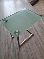 Glazen bijzettafel & tijdschrift rek GRATIS VANDAAG, Huis en Inrichting, Ophalen, Minder dan 50 cm, 50 tot 100 cm, Glas