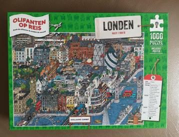 Puzzel Olifanten op reis, London 1000 stukjes beschikbaar voor biedingen