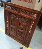 antieke spiegel met lijst en deurtjes houtsnijwerk Indonesië, Ophalen, Overige vormen