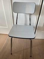 Vintage formica, keuken stoel, Huis en Inrichting, Ophalen of Verzenden, Zo goed als nieuw, Grijs, Eén