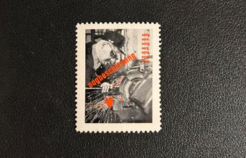 Sluitzegel NS ‘Oogbescherming, veilig werk!’ (jaren 60) beschikbaar voor biedingen