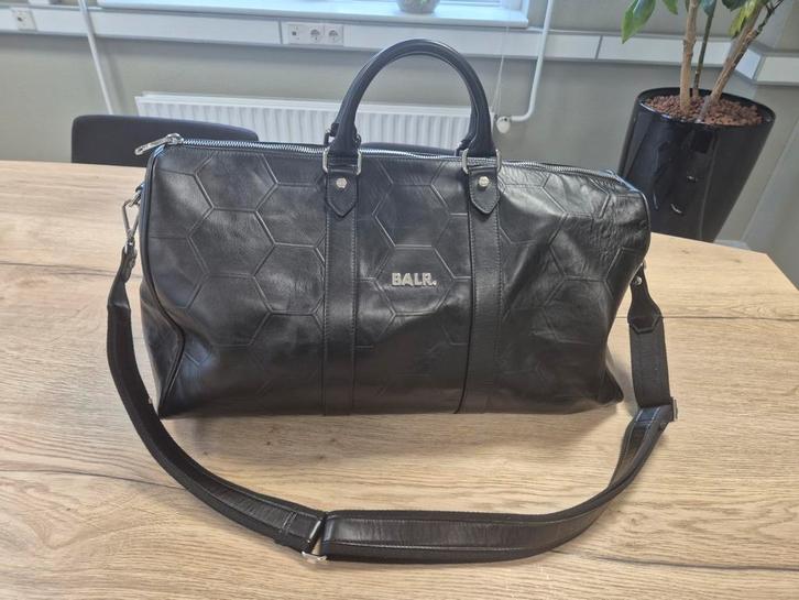 Nieiwe zwarte leren reistas van BALR., Sieraden, Tassen en Uiterlijk, Tassen | Reistassen en Weekendtassen, Nieuw, Zwart, 40 tot 60 cm