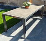 Hartman tuintafel, met glasplaat, 90cm bij 210cm., Ophalen, Gebruikt, Rechthoekig, Aluminium