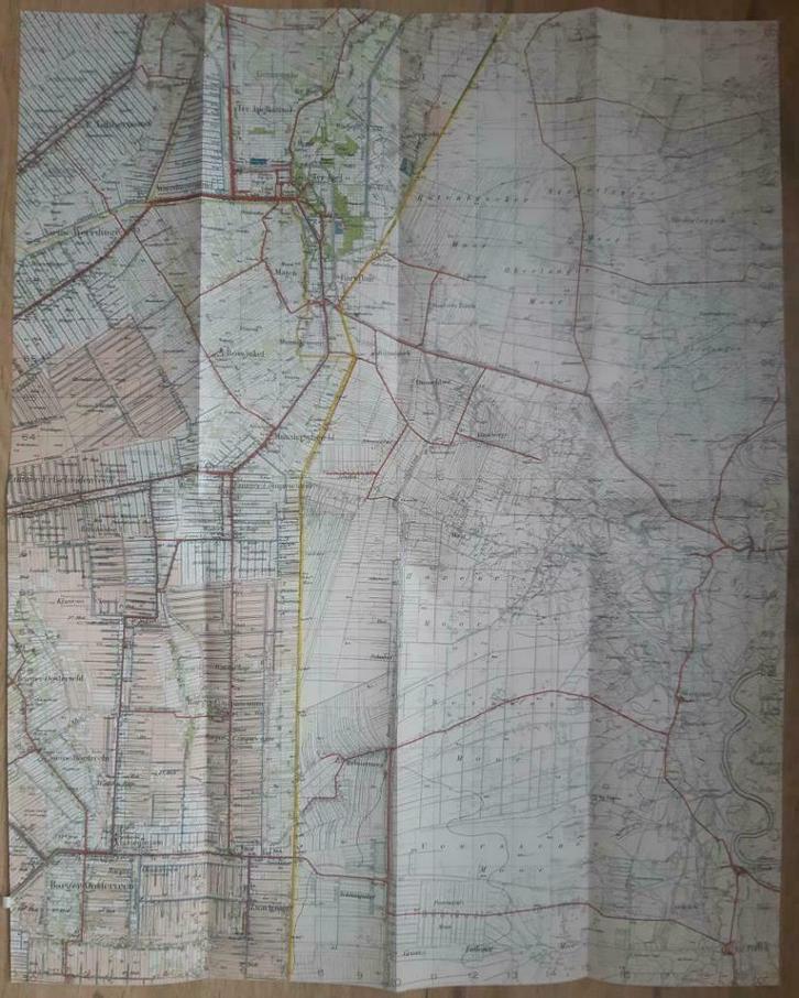 018 / Roswinkel stafkaart uit 1935, Boeken, Atlassen en Landkaarten, Zo goed als nieuw, Landkaart, Nederland, 1800 tot 2000, Ophalen of Verzenden