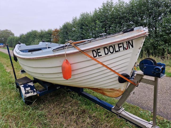 Orkney zeewaardige visboot sloep inclusief trailer € 850,-, Watersport en Boten, Vis- en Consoleboten, Gebruikt, 3 tot 6 meter