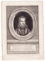 Haasje Klaas stichtster Burger Weeshuis antieke gravure, Ophalen of Verzenden