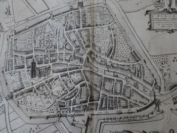 Koper gravure plattegrond Zierikzee, Zirizea, Jan Blaeu 1649 beschikbaar voor biedingen